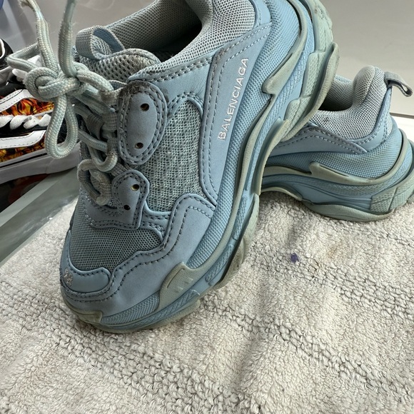 Balenciaga Light Blue Athletic Shoes